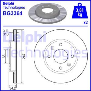 Delphi BG3364 - Disc frana aaoparts.ro