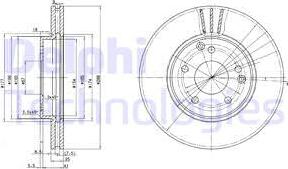 Delphi BG3240C - Disc frana aaoparts.ro