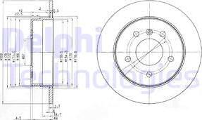 Delphi BG3710 - Disc frana aaoparts.ro