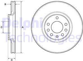 Delphi BG3770C - Disc frana aaoparts.ro