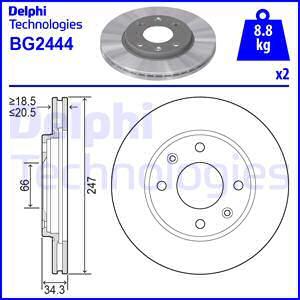 Delphi BG2444 - Disc frana aaoparts.ro