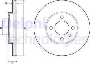Delphi BG2455-C - Disc frana aaoparts.ro