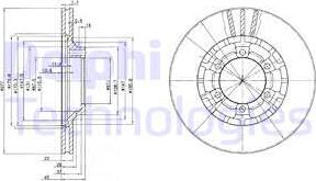 Delphi BG2561 - Disc frana aaoparts.ro