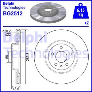 Delphi BG2512 - Disc frana aaoparts.ro