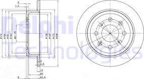 Delphi BG2538 - Disc frana aaoparts.ro