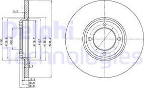 Delphi BG2061 - Disc frana aaoparts.ro