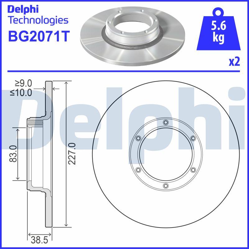 Delphi BG2071T - Disc frana aaoparts.ro