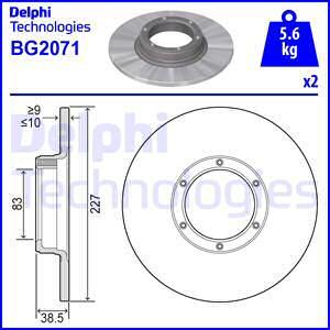 Delphi BG2071 - Disc frana aaoparts.ro