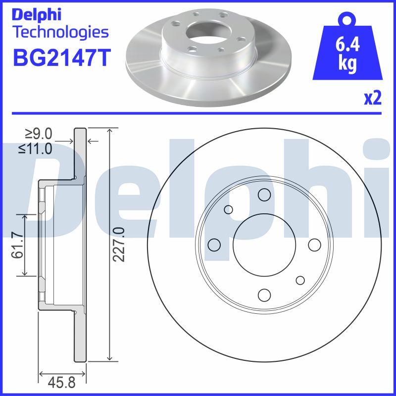 Delphi BG2147T - Disc frana aaoparts.ro