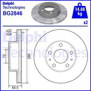 Delphi BG2846 - Disc frana aaoparts.ro