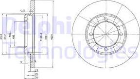 Delphi BG2807 - Disc frana aaoparts.ro