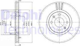 Delphi BG2872 - Disc frana aaoparts.ro