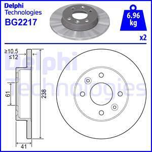 Delphi BG2217 - Disc frana aaoparts.ro