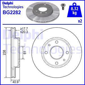 Delphi BG2282 - Disc frana aaoparts.ro