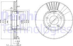 Delphi BG2745C-18B1 - Disc frana aaoparts.ro