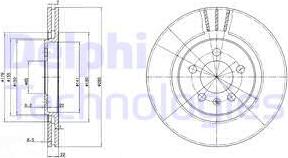 Delphi BG2713 - Disc frana aaoparts.ro
