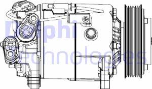 Delphi CS20500 - Compresor, climatizare aaoparts.ro