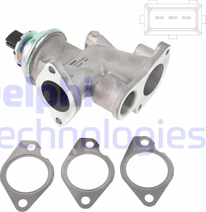 Delphi EG10639-12B1 - Supapa EGR aaoparts.ro