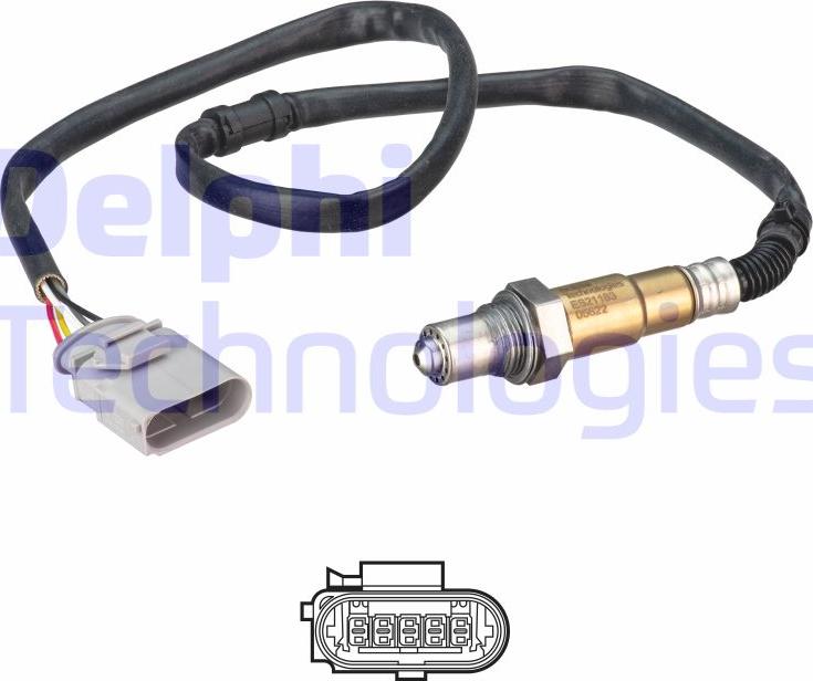 Delphi ES21183-12B1 - Sonda Lambda aaoparts.ro