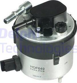 Delphi HDF649 - Filtru combustibil aaoparts.ro