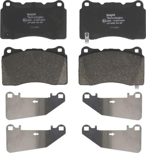 Delphi LP1858 - Set placute frana,frana disc aaoparts.ro