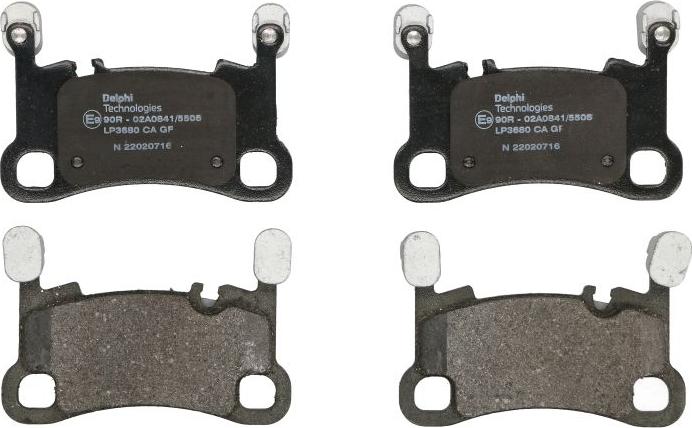 Delphi LP3680 - Set placute frana,frana disc aaoparts.ro