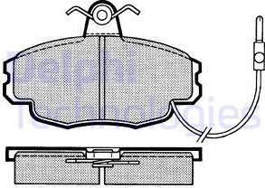 Delphi LP248 - Set placute frana,frana disc aaoparts.ro