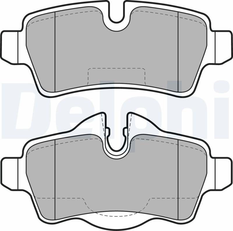 Delphi LP2022-17B1 - Set placute frana,frana disc aaoparts.ro