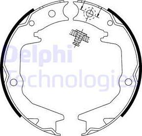 Delphi LS1913 - Set saboti frana, frana de mana aaoparts.ro