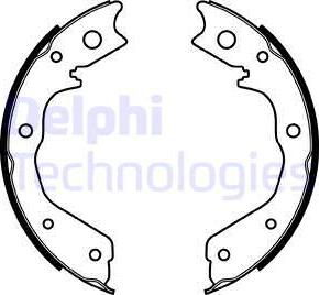 Delphi LS1928 - Set saboti frana, frana de mana aaoparts.ro