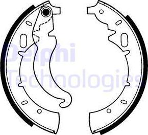Delphi LS1451 - Set saboti frana aaoparts.ro