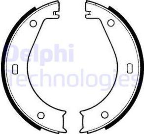 Delphi LS1573 - Set saboti frana, frana de mana aaoparts.ro