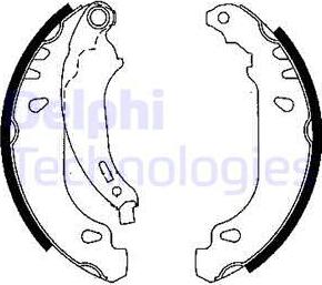 Delphi LS1844 - Set saboti frana aaoparts.ro