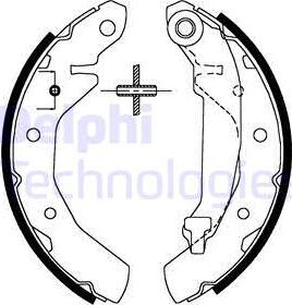 Delphi LS1821 - Set saboti frana aaoparts.ro