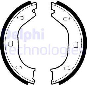 Delphi LS1370 - Set saboti frana, frana de mana aaoparts.ro