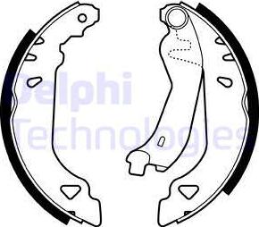 Delphi LS1378 - Set saboti frana aaoparts.ro