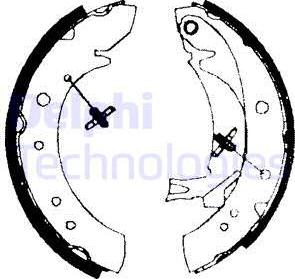Delphi LS1713 - Set saboti frana aaoparts.ro