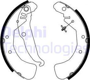 Delphi LS1729 - Set saboti frana aaoparts.ro