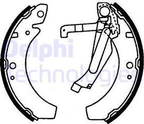 Delphi LS1777 - Set saboti frana aaoparts.ro