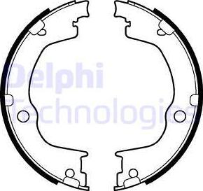 Delphi LS2106 - Set saboti frana, frana de mana aaoparts.ro