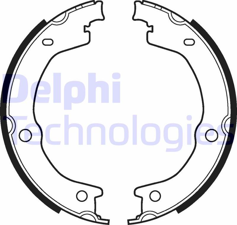 Delphi LS2118 - Set saboti frana, frana de mana aaoparts.ro