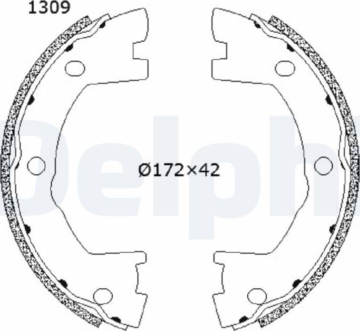 Delphi LS2203 - Set saboti frana aaoparts.ro