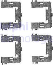 Delphi LX0452 - Set accesorii, placute frana aaoparts.ro