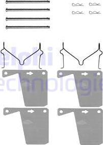 Delphi LX0028 - Set accesorii, placute frana aaoparts.ro