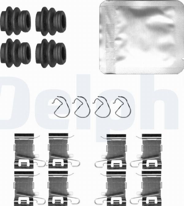 Delphi LX0836 - Set accesorii, placute frana aaoparts.ro