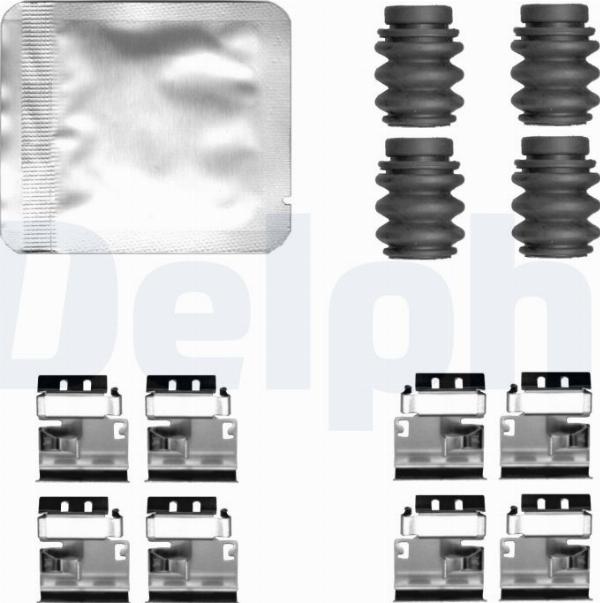 Delphi LX0825 - Set accesorii, placute frana aaoparts.ro