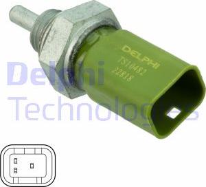 Delphi TS10482 - Senzor,temperatura lichid de racire aaoparts.ro