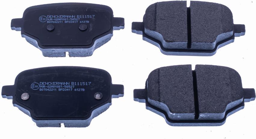 Denckermann B111517 - Set placute frana,frana disc aaoparts.ro