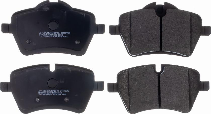 Denckermann B111538 - Set placute frana,frana disc aaoparts.ro