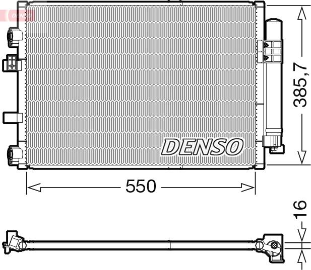 Denso DCN10044 - Condensator, climatizare aaoparts.ro